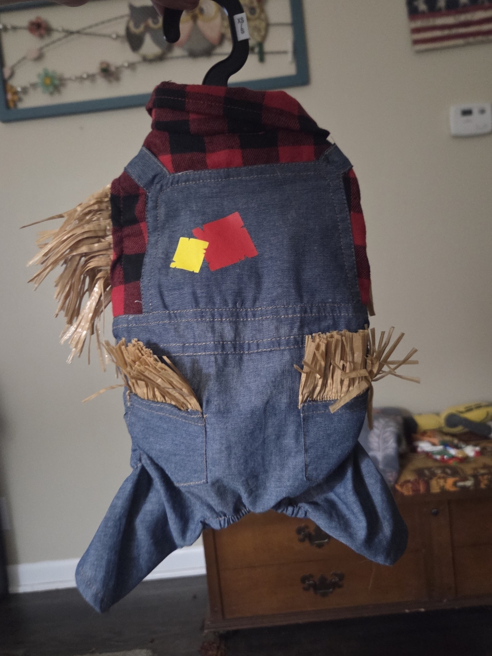 New Adorable scarecrow costume xs dog or pet